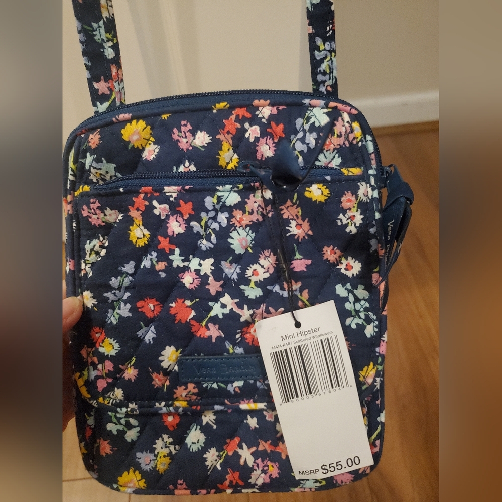 Vera Bradley Floral Mini Hipster - Navy